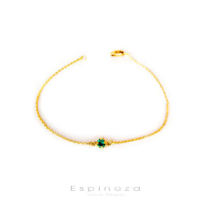 Pulsera brillante  esmeralda